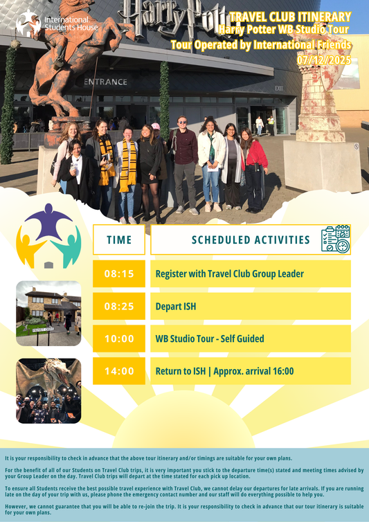 07 Dec 2025 – Harry Potter WB Studios (Waitlist Available)